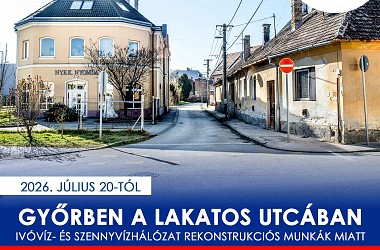 FORGALOMKORLÁTOZÁS: Győrben, a Lakatos utcában